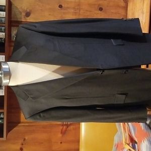 Hickey Freeman Suit Grey Wool